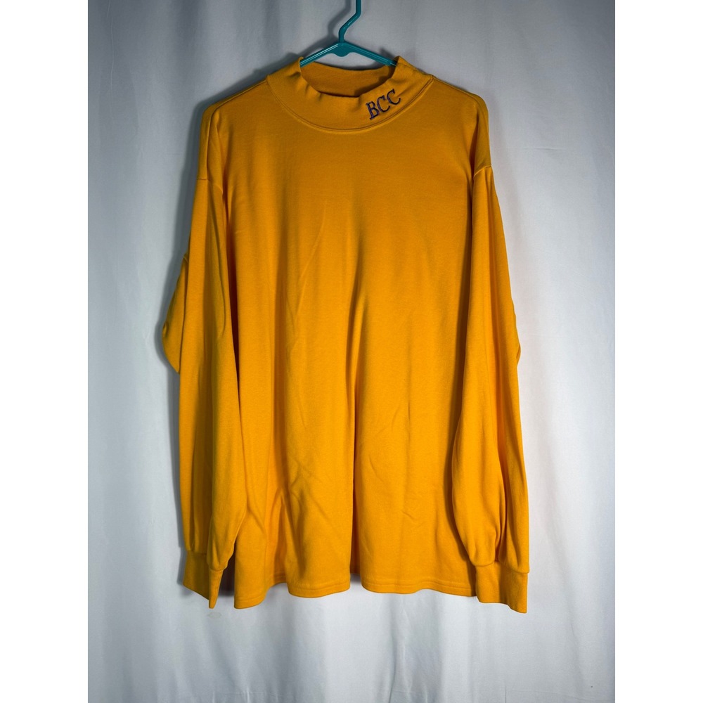 VTG 80s Pioneer Sports Bay City‎ Central Mock Neck Long Sleeve Shirt XL Made USA